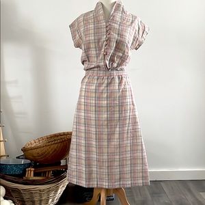 Vintage cotton plaid outfit